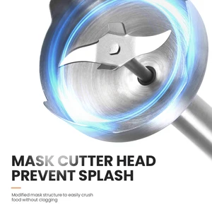 Miui-Manual-Immersion, mächtiger Mixer für Lebensmittel auf PAU, Mischbecher, 500 ml Prozessor, 400 ml, 4-EM-1, Edelstahl, 1000w 6 Hauptverkaufssaftprozessor - №4