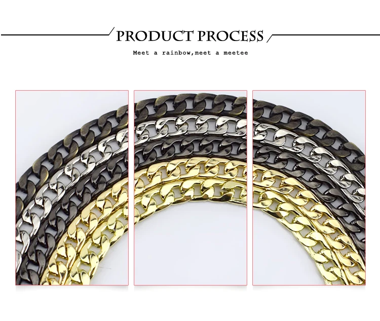 10mm Metal Chains Replacement Purse Chain Handle Shoulder Crossbody Handbag Bag Belts Straps DIY Bags Hardware Accessories