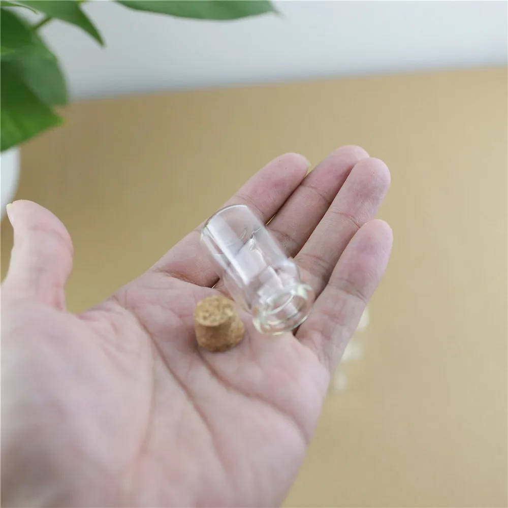 100pcs/lot 22*40mm 8ml Mini Glass Bottles With Cork Stopper Crafts Tiny Jars Transparent Empty Glass Storage Jar Bottle Gift