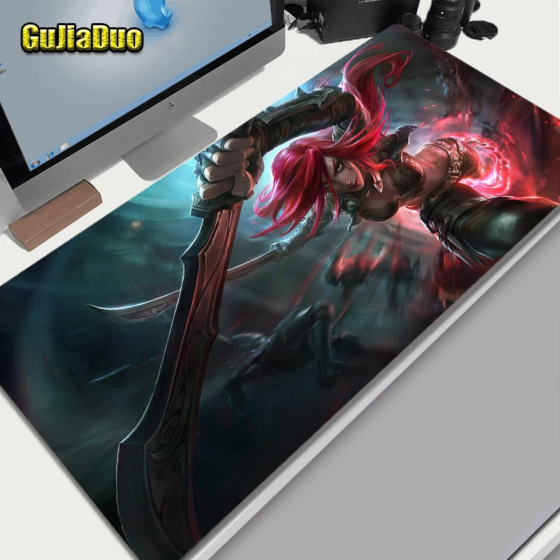 Katarina League of Legends Large Gamer Mouse Pad XXL Speed Non-slip Anime Mousepad Gaming Accessories Computer Keyboard Desk Mat