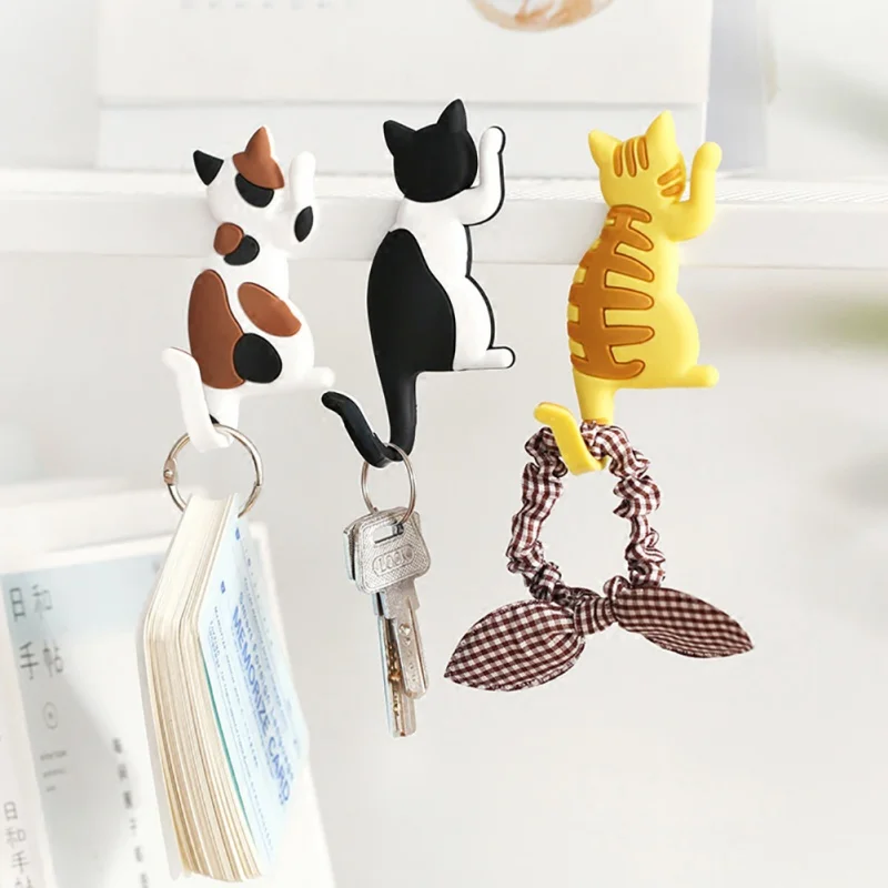Unique Multifunctional Cat/Dog Magnetic Wall-hung Key Fridge Sticker Refrigerator Magnet Hook image 2