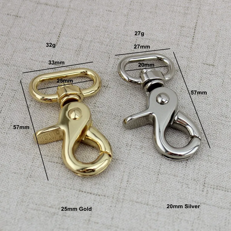 10pcs 50pcs di Alta qualità di Spessore Girevole-Eye Bolt Snap Gancio Rotondo della Parte Girevole della Cordicella Gancio Girevole A Scatto