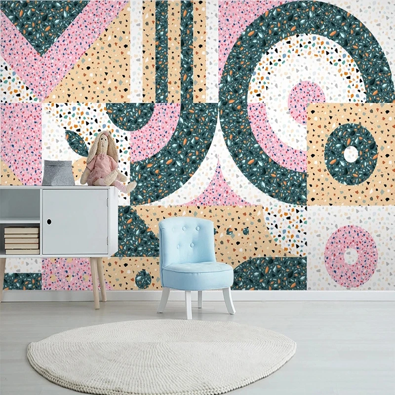 Custom Any Size 3D Self-Adhesive Wallpaper Modern Minimalist Abstract Background Wall Fresco Papel De Parede Sticker Painting