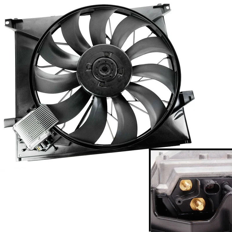 Brushless Motor Radiator Cooling Fan Assembly A1635000293 A1635000393 for Mercedes W163 ML55 AMG 2000 2001 2002 2003