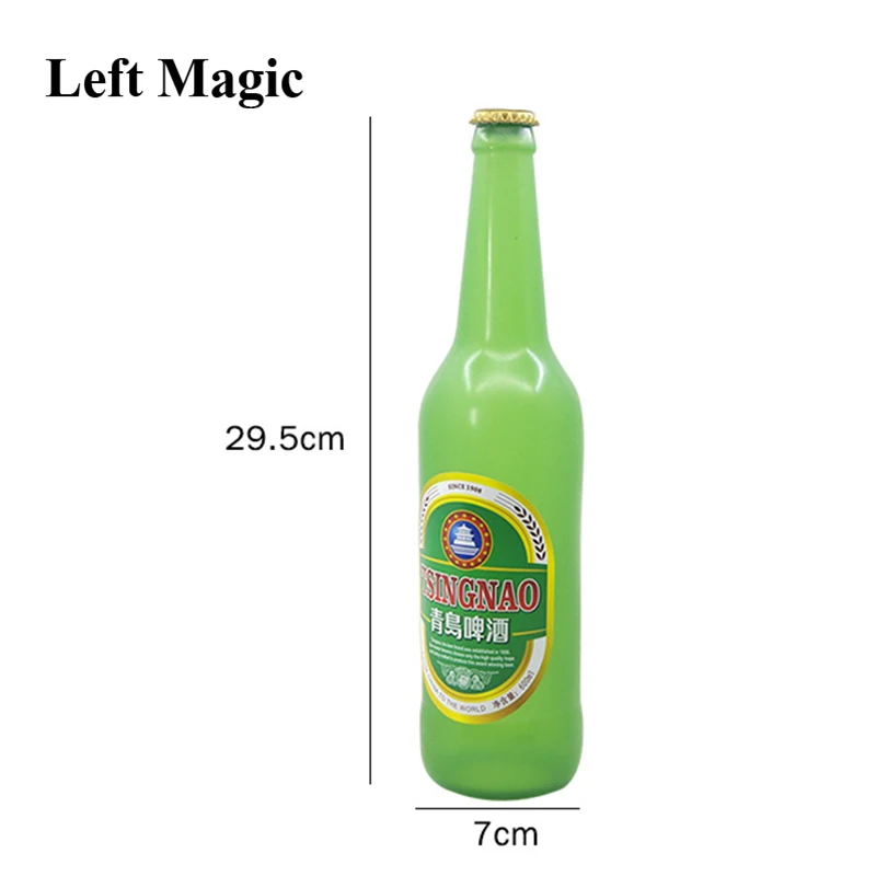 Vanishing Beer Bottle Magic Tricks Green Wine Bottle Stage Magic Props Mentalism Illusion Magician Accessary Gimmick Comedy