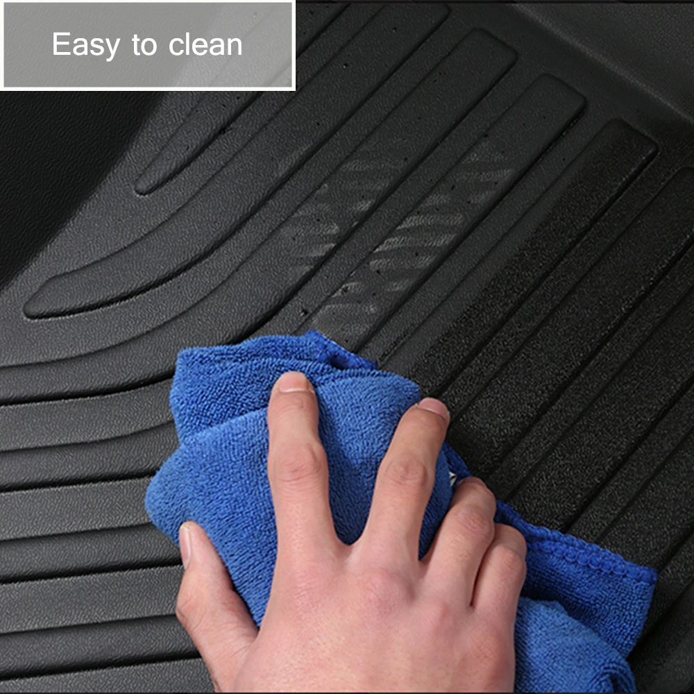 Fully Surrounded Foot Pad For Ford Edge 2015 2016 2017 2018 2019 2020Car Waterproof Non-Slip Rubber Floor Mat TPE Car Accessorie