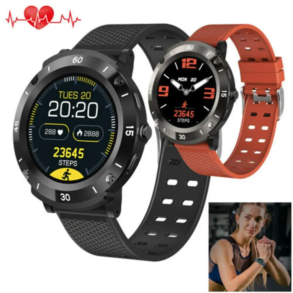 

Round Touchscreen Smart Watch Heart Rate Blood Pressure Monitor Wristwatch Call Messages Reminder for Android iOS Smart Phones