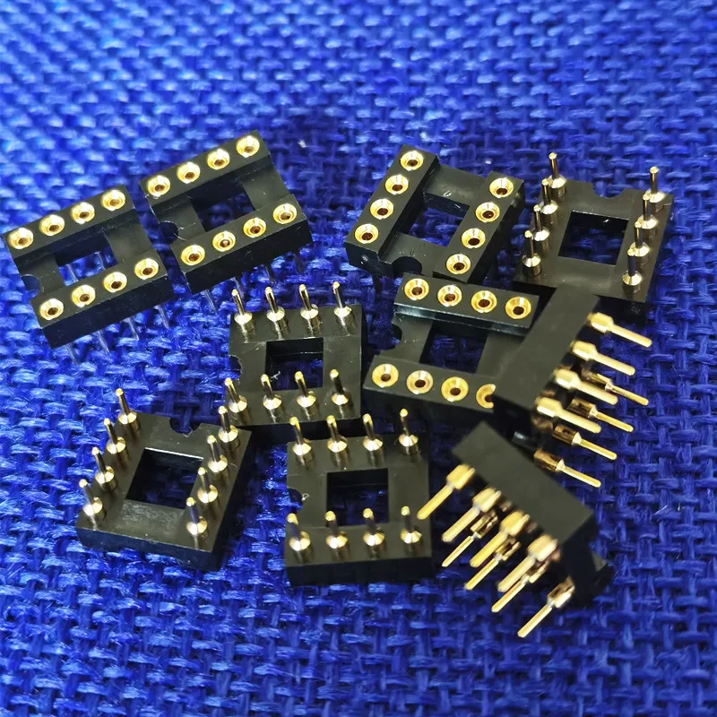 10pieces  DIP-8 op amp sockets Gold plated DIP8 IC seat for muses02 opa627 5532  LM49720 opa2604ap