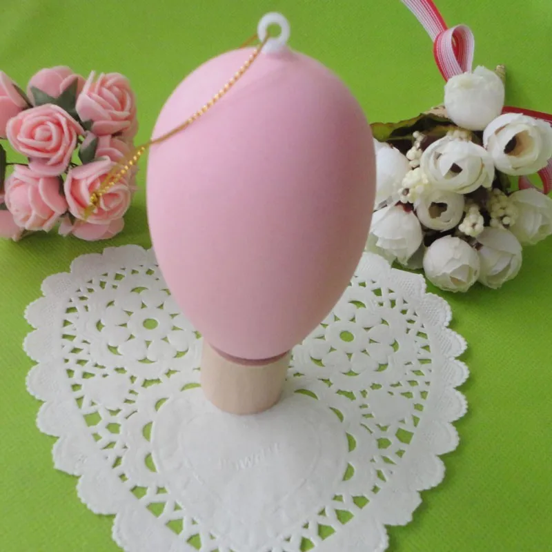 8cm plastic Easter paniting eggs decoration goose egg size DIY colorful egg model children's toys Creative Painting egg