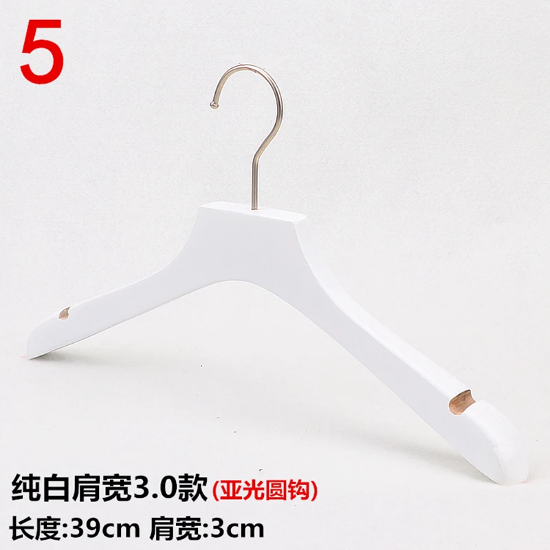 10 pcs/lot White Solid Wood Coat Hangers Wooden Pants Hanger for Kids Wood Clothes Hanging Rack for Women