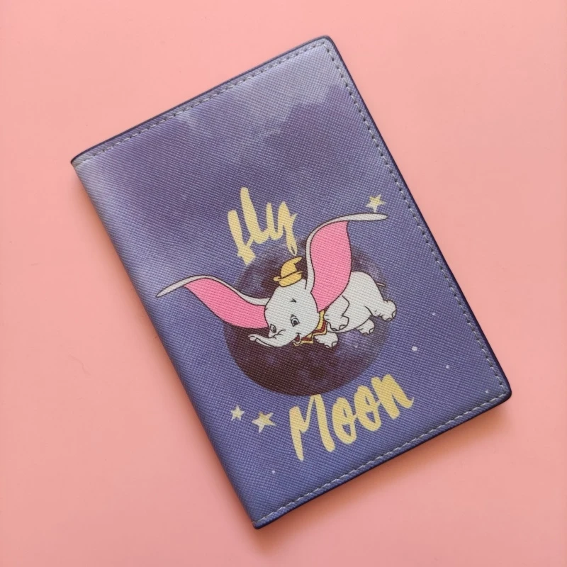 Disney Dumbo Women\'s Travel Passport Cover Wallet Unisex Business Multifunction Credit Card Purse Organizer Case