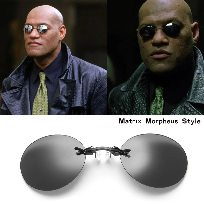 Fashion Clip On Nose Sunglasses Men Vintage Mini Round Sun Glasses H Rimless Sunglasses UV400