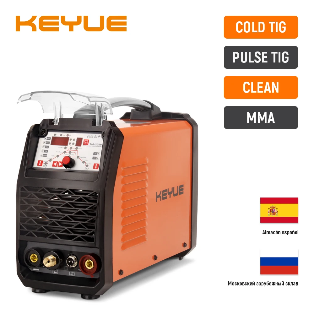 KEYUE TIG-200P Pulse Cold Tig Welding Machine TIG/COLD/PULSE/CLEAN/SMART/Au-Ag Cold  Multifunctional Welder