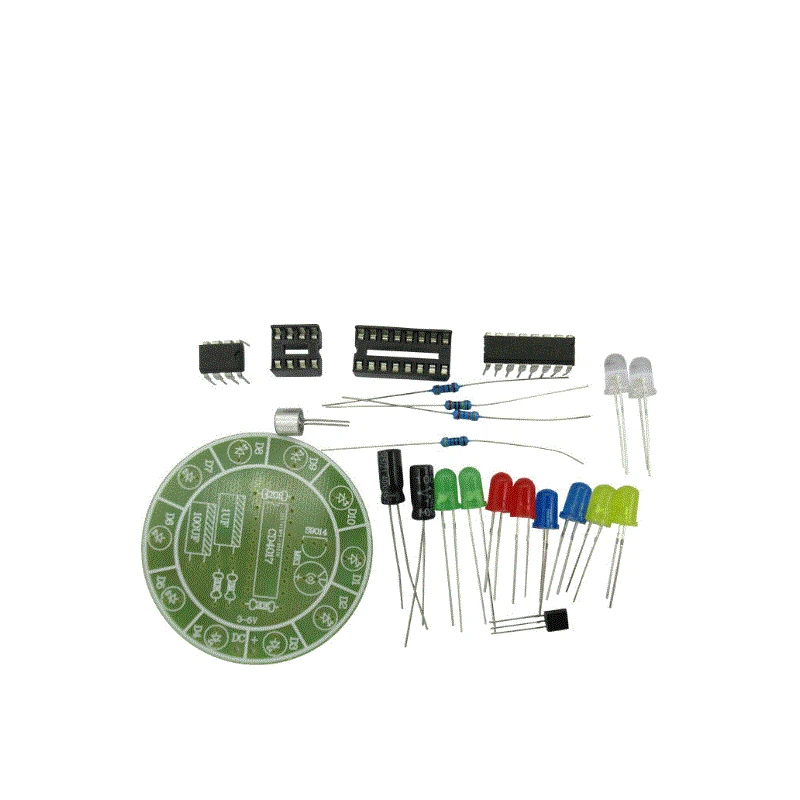 CD4017 colorful voice control rotating LED light kit electronic manufacturing diy  spare parts student Laboratory