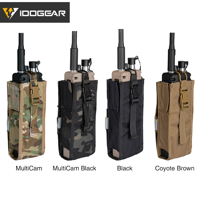 IDOGEAR Tactical Radio Pouch For Walkie Talkie Holder MOLLE MBITR TRI PRC-148 PRC152 Outdoor Hiking Molle Tool Pouch Durabl 3553