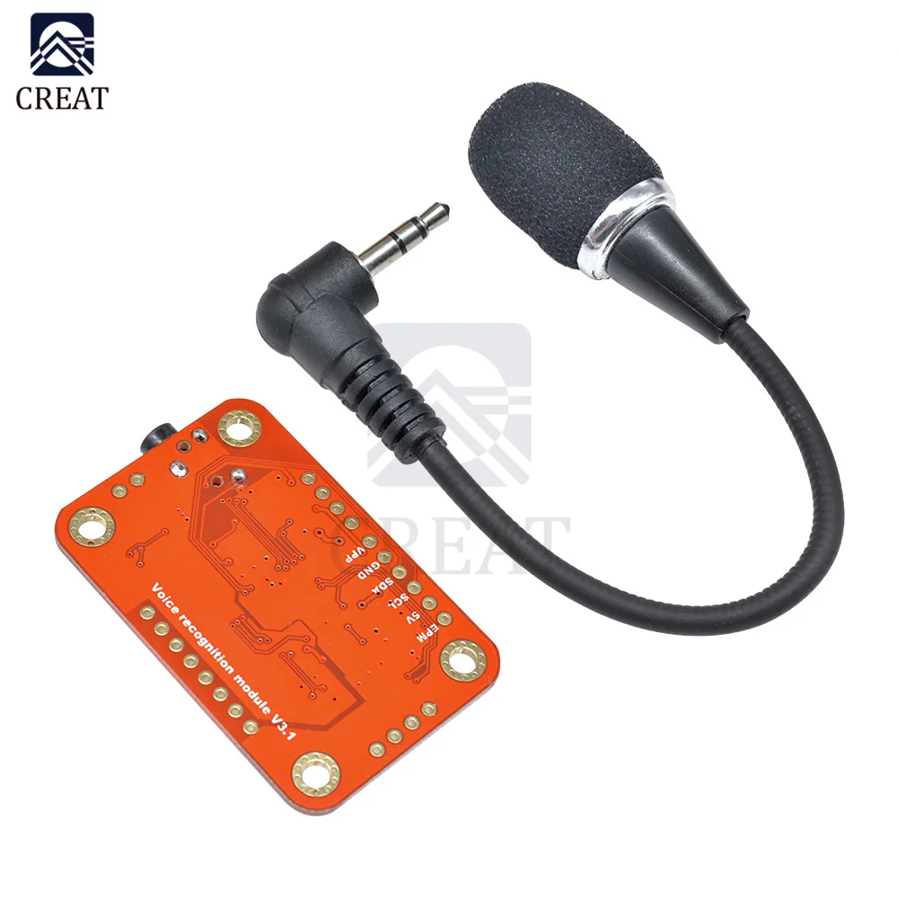 Voice Recognition Module V3 Speed Recognition elechouse compatible with Ard for Arduino Support 80 Kinds of Voice Sound Board
