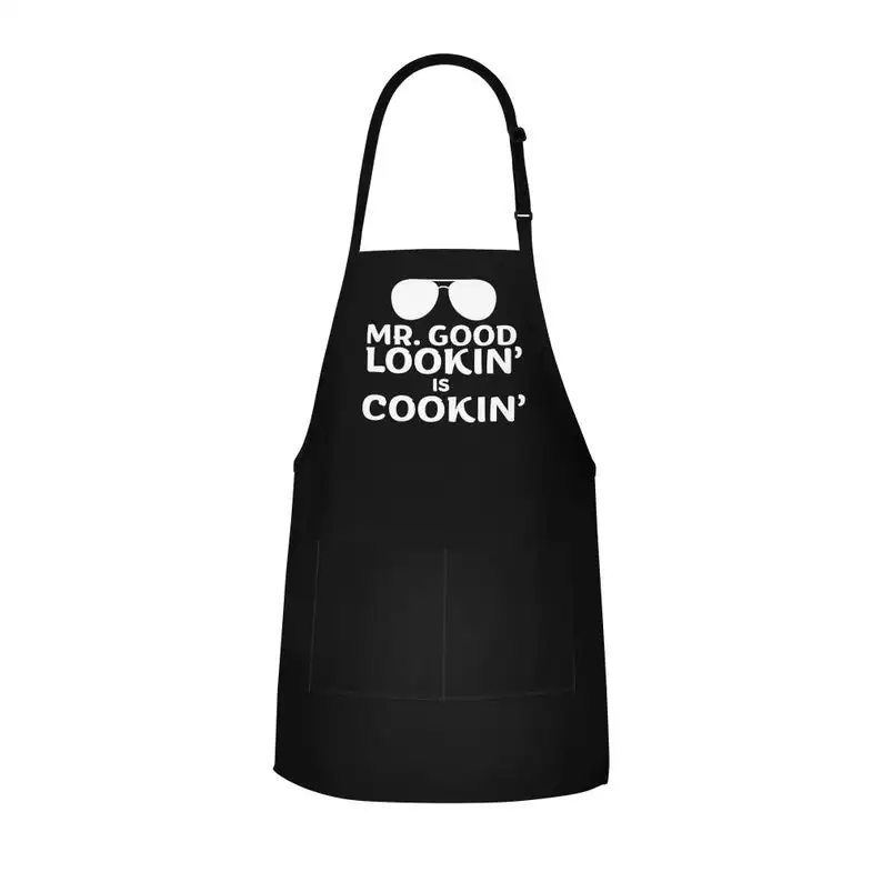 Mr Good Lookin Is Cookin Apron For Boyfriend Husband Funny Apron Boyfriend Gifts Anniversary BBQ Grill Gift for Cooking Guys