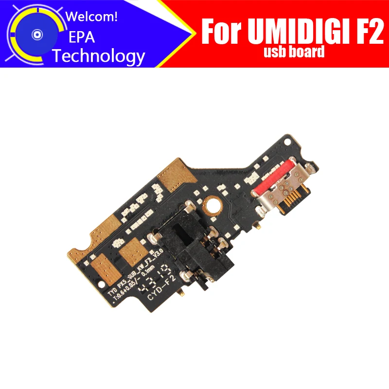 100%Original New usb plug charge board usb board+microphone,loudspeaker,charger set Replacement Accessories for UMIDIGI F2