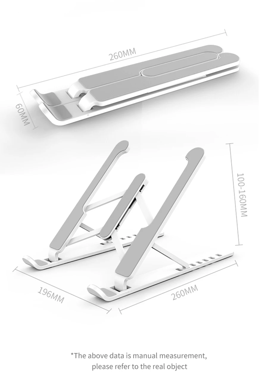 Portable  Laptop Bracket Support Base Foldable Laptop Stand For Macbook Pro Lapdesk PC Computer Tablet Table