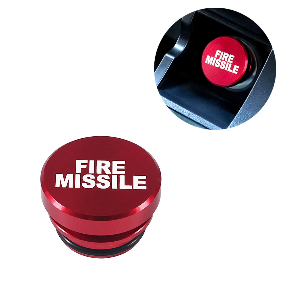 Universal EJECT FIRE MISSILE Button Car Cigarette Lighter Plug Cover 12V Power Source Fits Most Automotive Vehicles