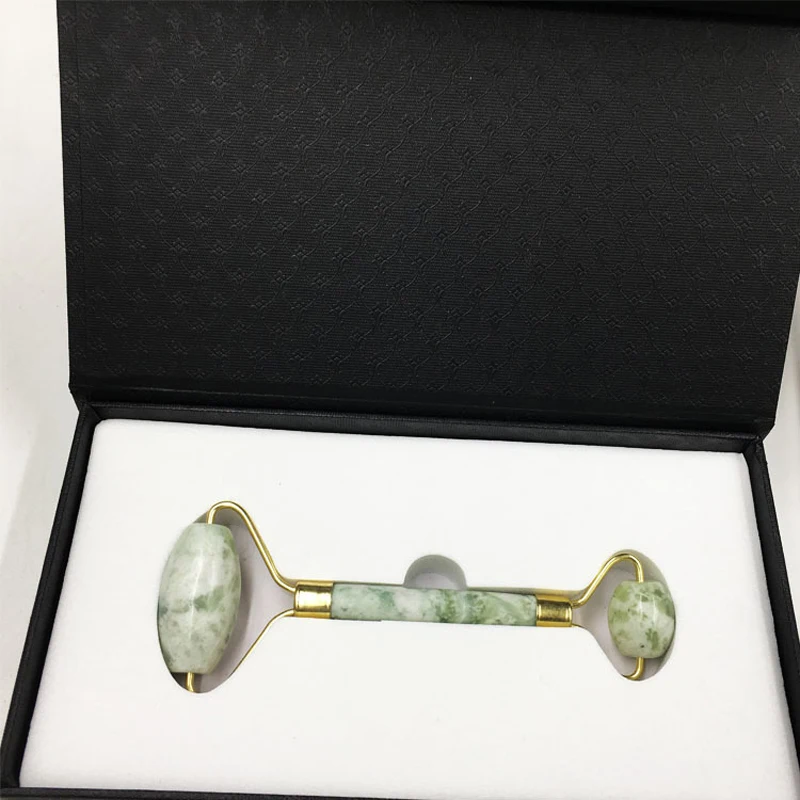 Natuurlijke Jade Gezicht Massager En Steen Facial Afslanken Lift Massage Jade Roller Voor Gezicht Kin Hals Schoonheid Huidverzorging Gereedschap huidverzorging