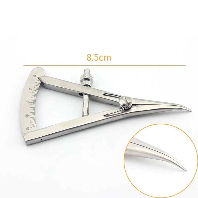 1pcs Castroviejo Bone Calipers Straight Tip Dental Surgical Implant Ophthalmic Orthopedic Stainless Steel