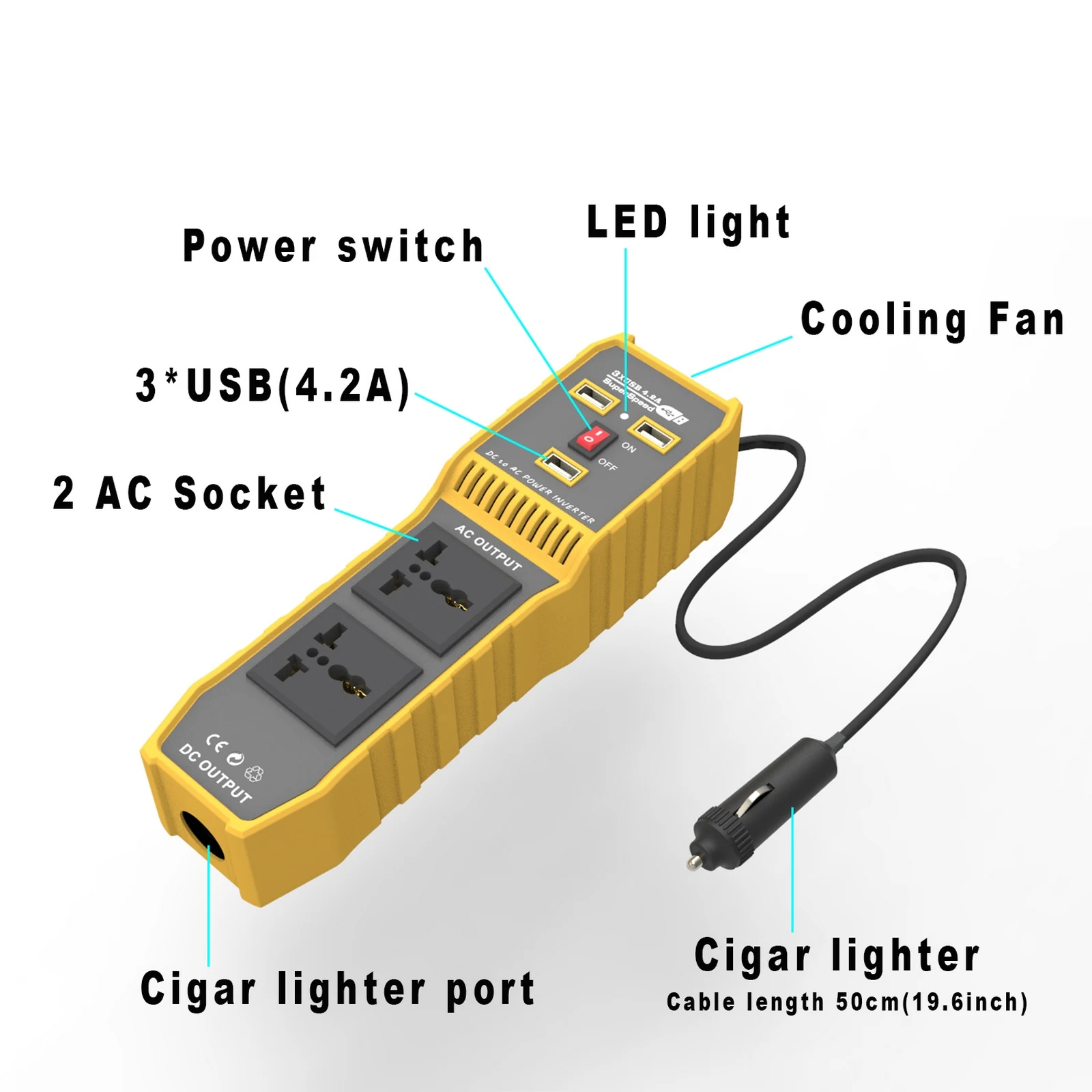 Converter 12v To 220v / 230v 110v 200W / 400W 12 V 220 V / 110 V Car Power Solar Inverter Transformer Volts Europe Charge