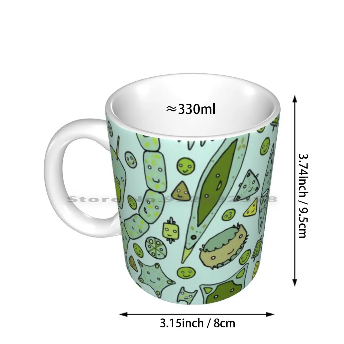 Tessellating Diatoms For Skirts , Duvets , Notebooks , Graphic Tees Etc Ceramic Mugs Coffee Cups Milk Tea Mug Diatom Plankton