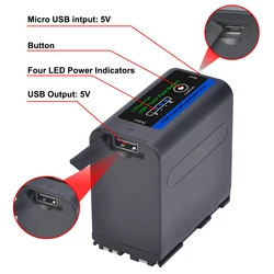 Batmax-Batería de BP-970G con entrada/salida USB, batería de BP-975 de 8400mAh para Canon EOS C100,GZ-HD30AC,HD40AC,HD3AC,XF100,GZ-MS100AC