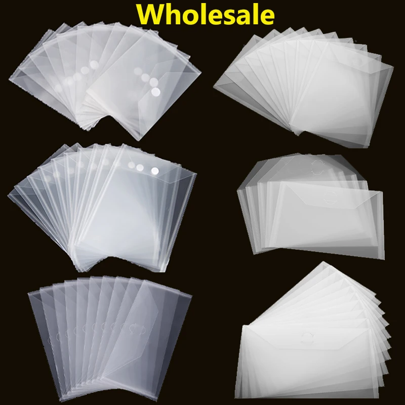 

30-100pcs Wholesale Plastic Folder Bags For Storage Dies Stamps Organizer for Documents Holders Transparent Bags Factory Price