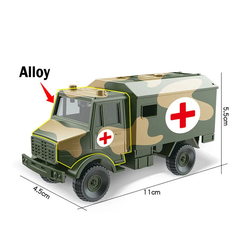 Alloy Metal Car Clockwork Simulation Military Armed Tank Armored Vehicle Car Truck Children\'s Toy Model Helicopter