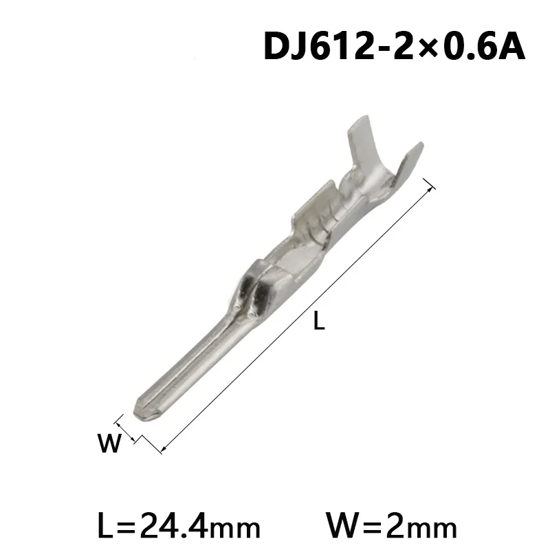 

2000 pcs H62 brass tinned 2.0mm male car connector terminal block DJ612-2×0.6A