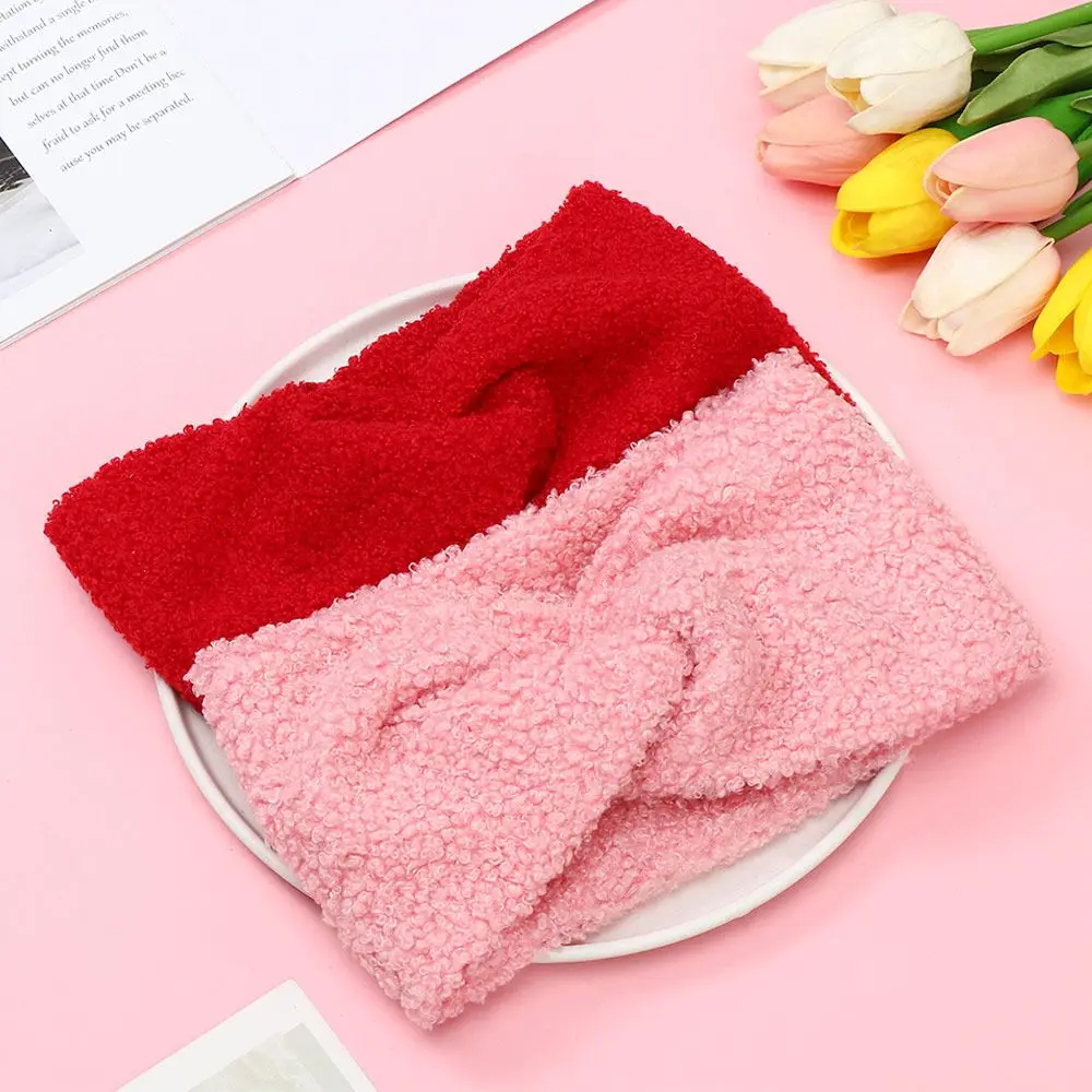 Fashion Hair Accessories Autumn Winter Cross Hairband Warmer Turbans Twisted Knot Headband Ladies Cashmere Turban