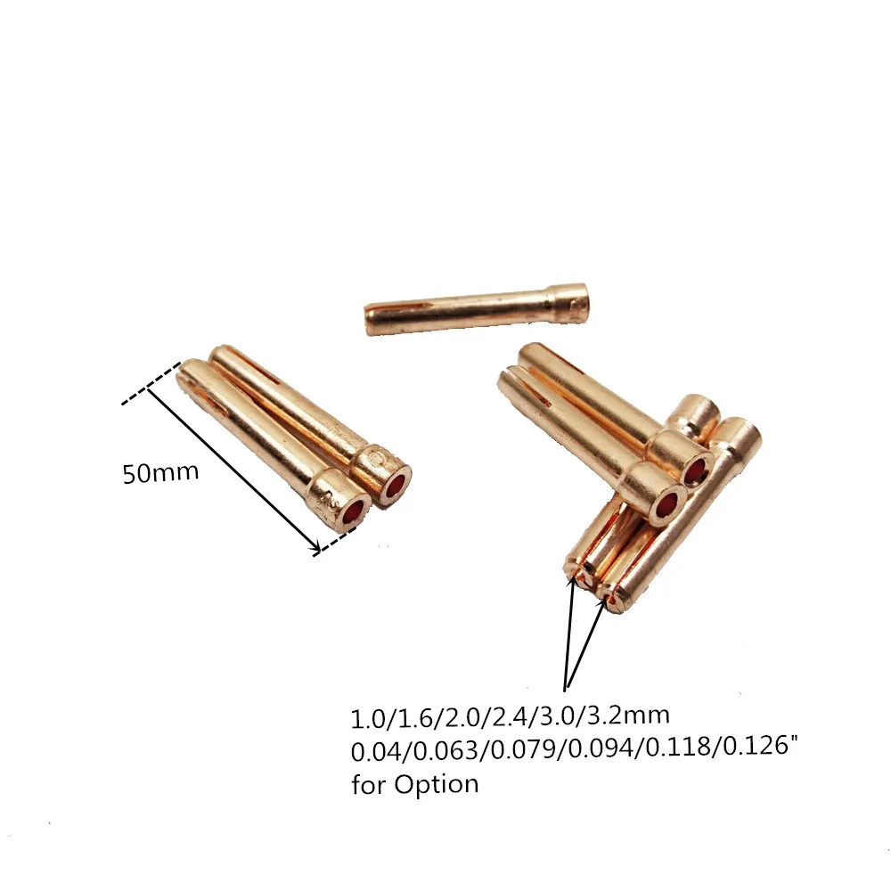 20pcs/4pcs 아르곤 용접 TIG 토치 소모품 1.0mm 1.6mm 2.0mm 2.4mm 3.0mm 3.2mm TIG 텅스텐 전극 콜레트
