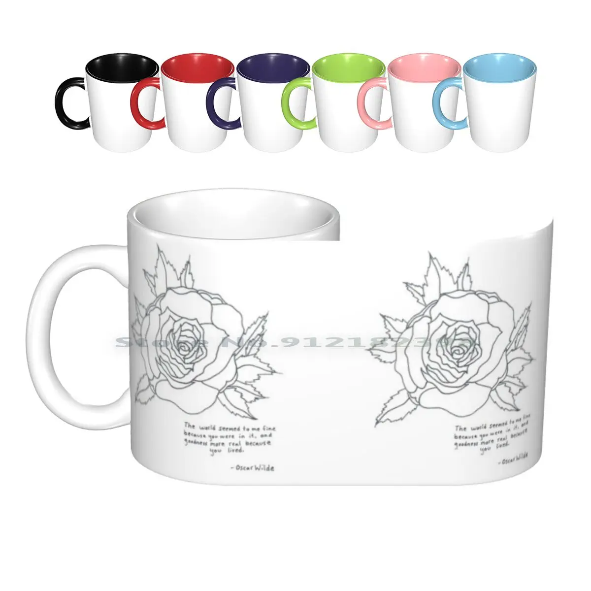 Oscar Wilde Ceramic Mugs Coffee Cups Milk Tea Mug Oscar Wilde Rose Life Beauty Quote The World Goodness Literature Ideal