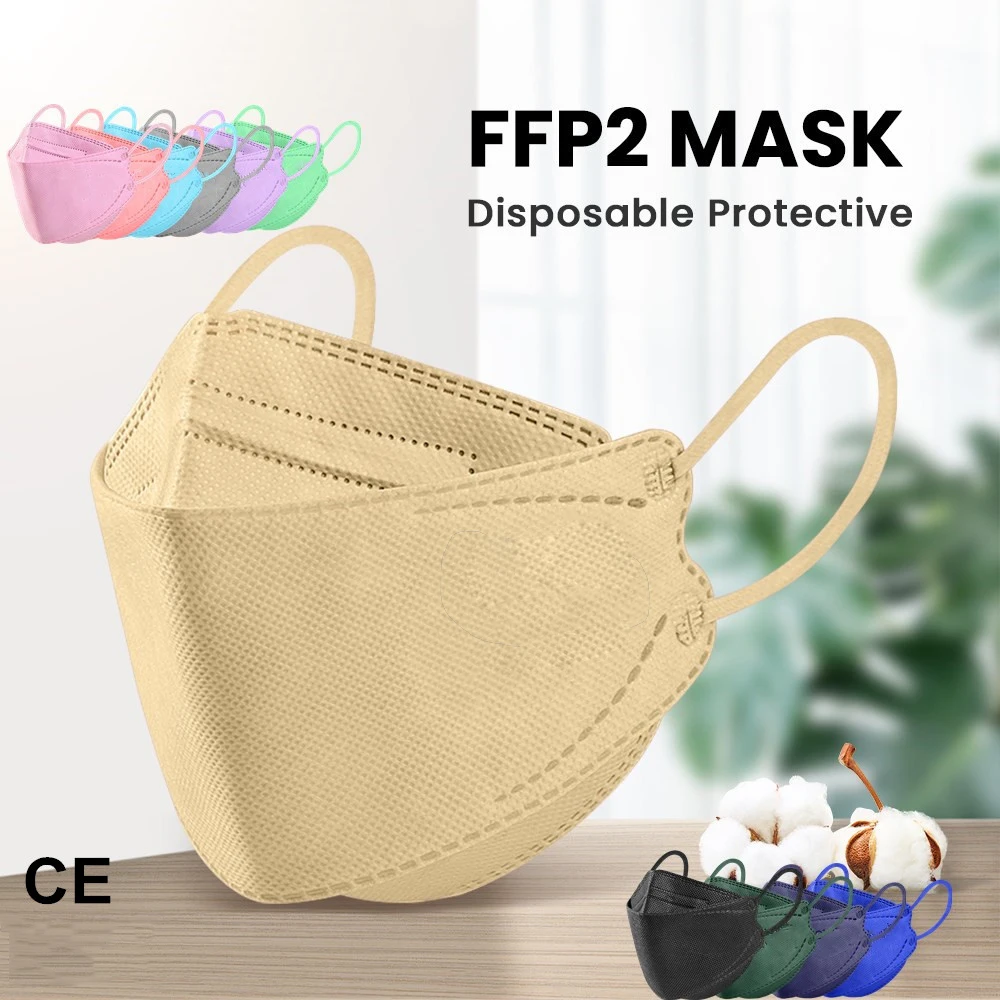 

10 Colors FFP2 Masks KN 95 4 Layers Korean Fish Adult KN95 Mascarilla FPP2 Homologada FP2 CE FFP2Mask PM059