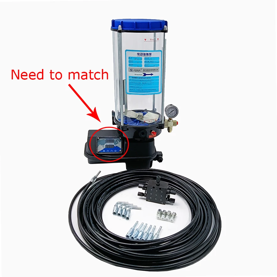 24V Single Outlet Grease Pump Simple Complete Set Of Lubrication System Equipment For Construction Machinery