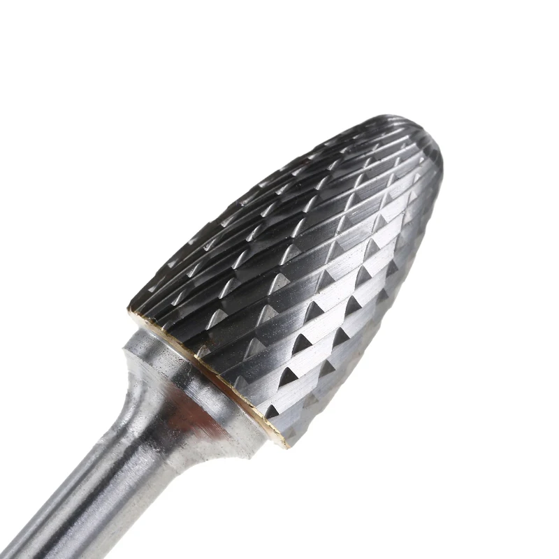 Style F Tree 6mm 1/4 Shank Mould Carving Tools Tungsten Carbide Rotary File Burr Milling Cutter CNC Engraving for Metal Steel