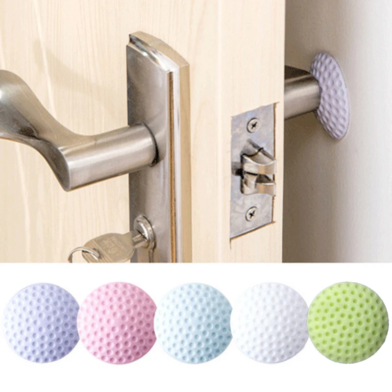 Thickening Soft Mute To Protect The Wall Self Adhesive Stickers Door Stopper Golf Style Rubber Pad Door Fender Household Product