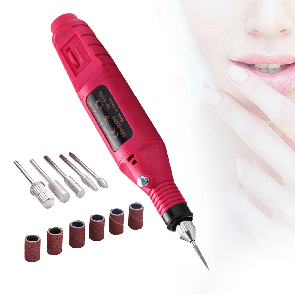 Electric Nail Grinder Acrylic Extension Nail Sanding Polishing Grinding Machine Manicure Pedicure Tool US Plug