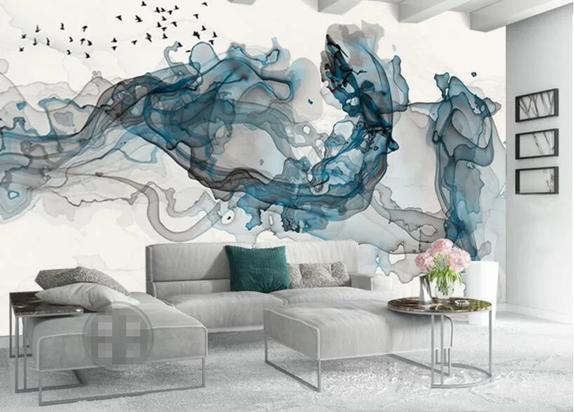 Bacal Custom 3D wallpaper Abstract ink Modern painting landscape mural TV backdrop decorative 3d mural wallpaper papel de parede