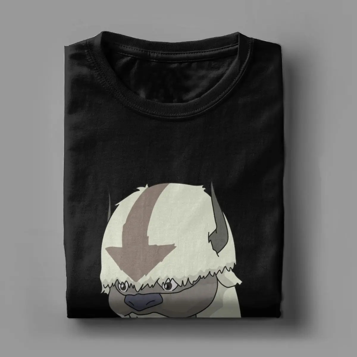 Men Appa Sip Sip Avatar The Last Airbender T Shirts Pure Cotton Clothing Vintage Short Sleeve Round Collar Tees Big Size T-Shirt