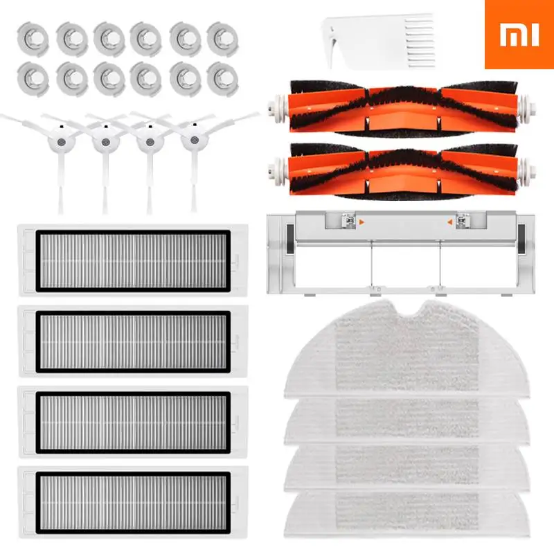 28pcs Side Brush Roll Brush Mop HEPA Filter for Xiaomi 1S Robot S50 S51 S55 S5 S6 Vacuum Cleaners Parts Accessories