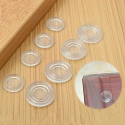 Round Shape Rubber Móveis Bumpers, Table Pads Vidro, Tapete de PVC Transparente, Antiderrapante, Soft Grip, Acessórios de Parede, 10Pcs