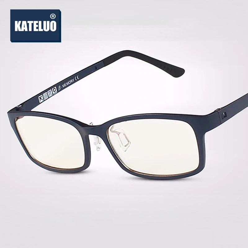 KATELUO Brand Women's Anti Blue Light Glasses Men's Computer Goggles Transparent Lens Eyeglasses Frame for Male Eyewear 1310