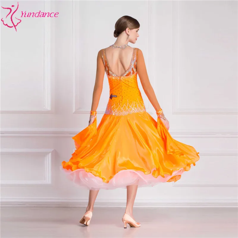 B-18471 New Pearl Silk Ballroom Dance Wear, High-end Friendship Performance Competition Ballroom Dance Dress For Adult