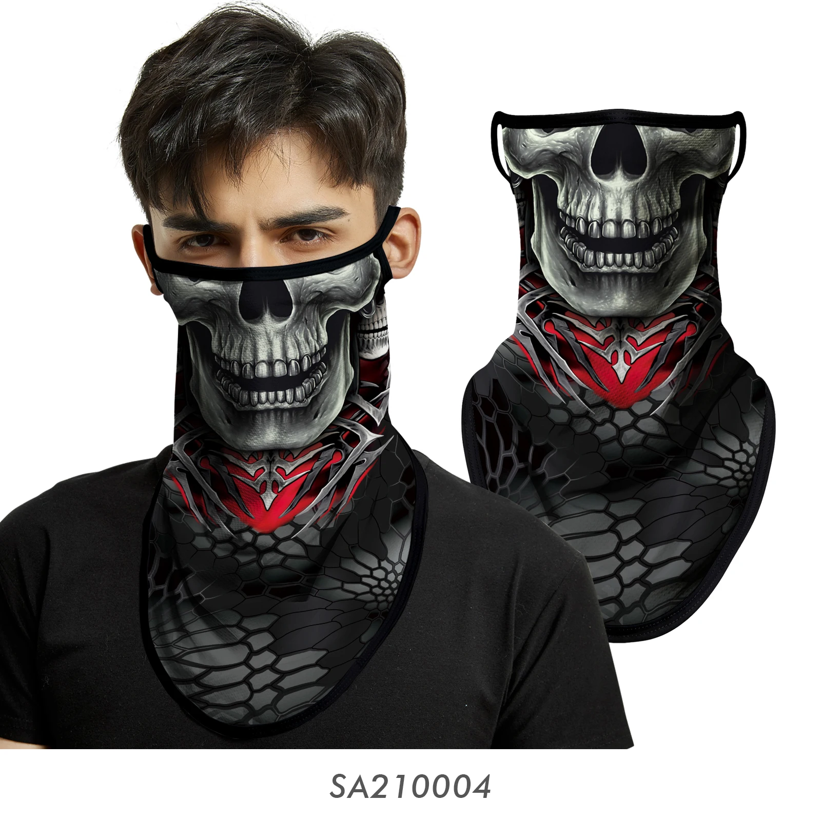 

BJMOTO Outdoor Multifunctional Mask Skull Skeleton Headwear Hat Neck Ghost Scarf Outdoor Motorcycle Bicycle Half Face Mask Cap