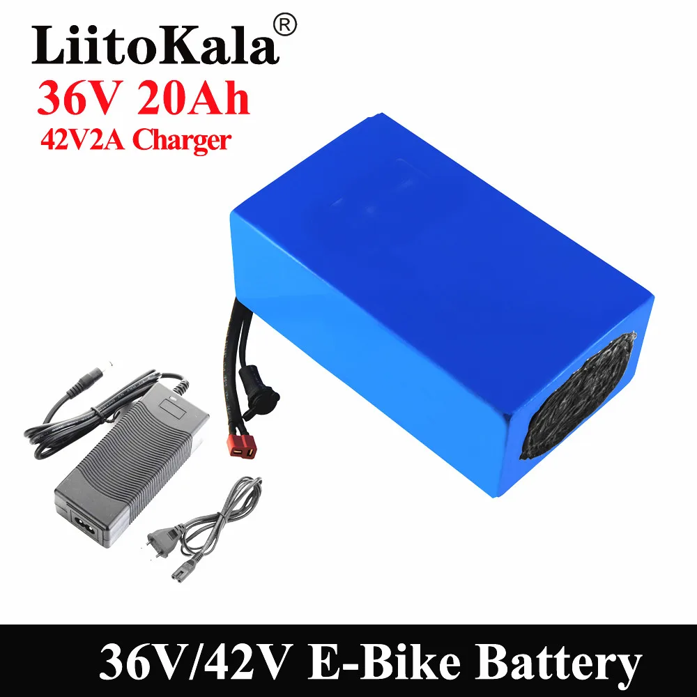 Liitokala 36v 20ah 30ah 25ah 15ah 18650 bateria de lítio bicicleta elétrica da motocicleta scooter com bms e carregador 42v 2a