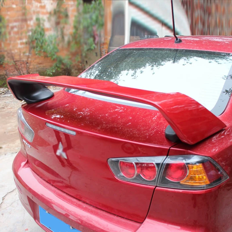 For LANCER Spoiler EVO ABS Material Car Rear Wing Primer Color Rear Spoiler For Mitsubishi LANCER EVO Spoiler 2010-2014