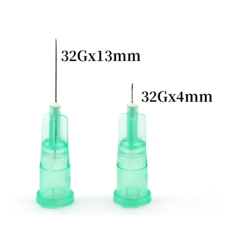 32G needle Piercing Transparent Syringe Injection glue Clear Tip Cap For Pharmaceutical injection needle 32G 4mm 13mm